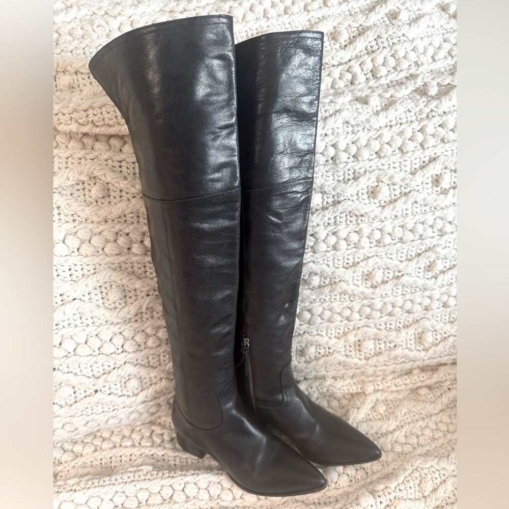 Authentic MiuMiu Over The Knee Boots Pre Owned Sz 35 1/2